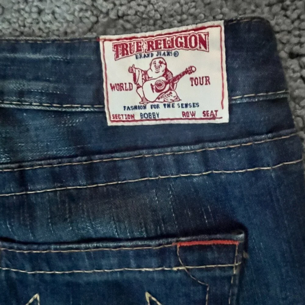 TRUE RELIGION Original BOBBY Thick Stitch MADE In USA Y2K Jeans in Size 31 - EUC